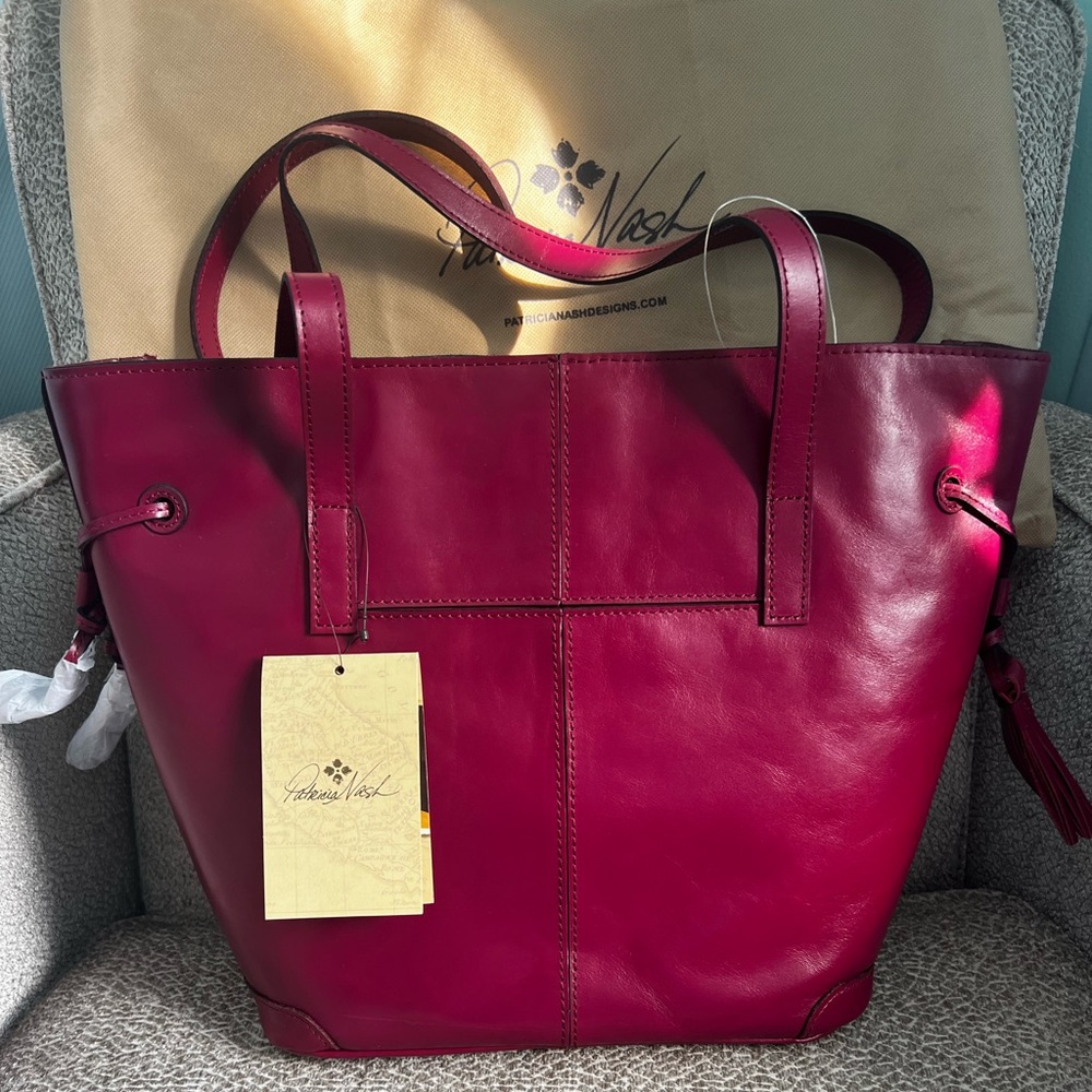 Patricia Nash Deep Red Tote Bag